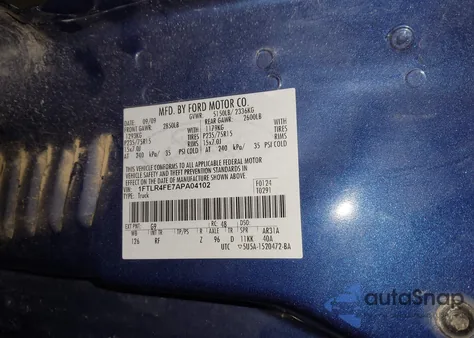 2010 Ford Ranger Sport/Xlt z USA, uszkodzony, nr VIN 1FTLR4FE7APA04102